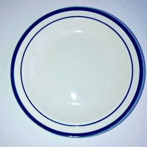 3/$15 STONEWARE Salad Dessert Plate 6 3/8”Off White Blue